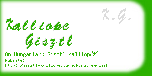 kalliope gisztl business card